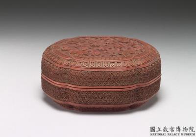 图片[2]-Carved red lacquer six-lobed box with decor of floating plum blossoms on curled waves, Qing dynasty (1644-1911)-China Archive